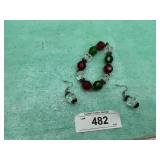 BRACELET AND WIRE EARRINGS