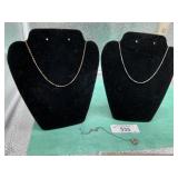 2)CHAINS & NECKLACE WITH NO CLASP