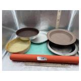 SILPIN ROLLING PIN, PAPER CHEF DISH, AND PIE PANS