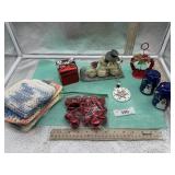 CHRISTMAS SALT/PEPPER, CANDLE, BELLS