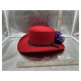 WESTERN EXPRESS INC RED COWBOY HAT, SIZE SMALL/MED