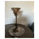 AMBER GLASS TORCHIER SHADE TORCH LIGHT