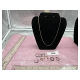 NECKLACE & MISC EARRINGS