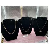 3)NECKLACES (ONE WITH A ROADRUNNER ON IT)