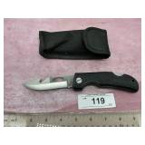 KNIFE AND BELT CASE -NEW NEVER USED,STAINLESS