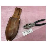 NAPA PLIERS AND LEATHER  PLIER BELT CASE