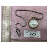 REMINGTON QUARTZARAMA POCKET WATCH WITH CHAIN