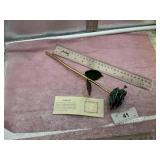 GENUINE ROSE PRESEVED IN 24K GOLD-GREEN