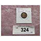 1957 D TONED NICE PENNY