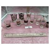 13) ADVERTISING SHOTGLASSES