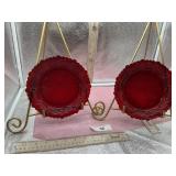 2) RED RUBY AVON 1876 CAPE COD COLLECTION SALAD