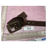 BELT BUCKLE WITH CLOTH BELT. APPROX 34 SIZE