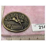 1977 HESSTON NATIONAL FINALS RODE0 BUCKLE