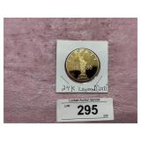 24K LAYERED GOLD -LIBERTY 1886 TOKEN