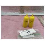 SKELGAS SALT & PEPPER SHAKERS, OFFERING BACK ON