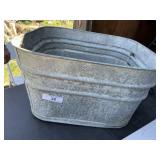 SQUARE WASH TUB WITH BOTH HANDLES