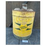 CENTRAL EXCHANGE FARMERS UNION 5 GALLON CAN