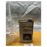 1 QUART OF PURE GUM TURPENTINE CAN -EMPTY