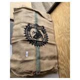 5) BURLAP SACKS  APPROX SIZE 30" WI X 39" L-NEW