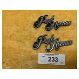 2) "PARK AVENUE" VEHICLE EMBLEMS
