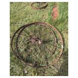PAIR OF IRON WHEEL APPROX SIZE 40"