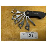 MULTI-FUNCTION FOLDING WRENCH SET, 8MM, 10MM, 12MM