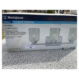 WESTINGHOUSE WALL 3 LIGHT VANITY,   CHROME, WITH