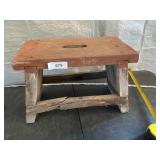 STOOL APPROX SIZE 17.5' LONG, 12' TALL, 9.5' DEEP