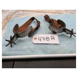 VINTAG OR ANTIQUE WESTERN COWBOY SPURS ,