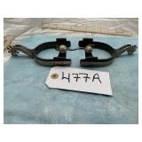 WESTERN RIDING SPURS, BLACK STEEL WITH  ENGRAVED