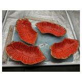 ORANGE RELISH PLATES #380 U.S.A.