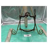 ANTIQUE FORGED STEEL WESTERN CURB WITH ROLLER