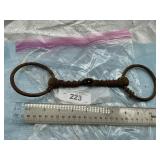 HAND FORGED IRON HORSE SNAFFLE BIT WITH  A