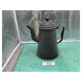 GREY ENAMELWARE COFFEE POT
