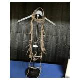 VINTAGE BROWN LEATHER WESTERN HORSE HEADSTALL WITH