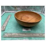 WOOD BOWL, APPROX SIZE 3' DEEP, 9.5' ACROSS THE