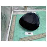 VINTAGE NAVY BLUE WOOL CALOT OR PILLBOX HAT