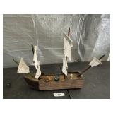 HANDCARVED SAILBOAT