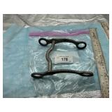 WESTERN CURB HORSE BIT -LIGHT METAL-NOT STRAIGHT A
