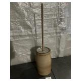 BUTTER CHURN WITH STOMPER, METAL LID