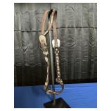 SPLIT EAR HEADSTALL & CHIN STRAP, WITH SCREW IN