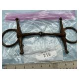 FULL CHEEK SNAFFLE HORSE BIT.  A JOINTED, TWO