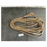 RAWHIDE BRAIDED LARIAT ROPE(VERY OLD)