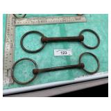 2)STRAIGHT BAR SNAFFLE DRIVING BITS