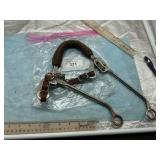 MECHANICAL HACKAMORE WITH A BRAIDED LEATHER WRAP