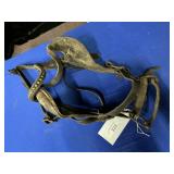 LEATHER WORKHORSE HEADSTALL W/BROWBAND WITH
