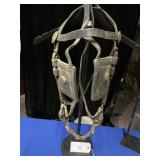 LEATHER WORKHORSE HEADSTALL WITH BLINDER &