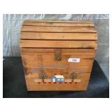 LARGE WOOD CHEST 'HOME SWEET HOME'