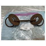 ANTIQUE IRON HORSE BIT, LOOSE RING SNAFFLE OR