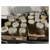 26) PINT CANNING JARS W/RINGS